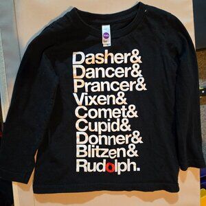 Long sleeve reindeer name shirt